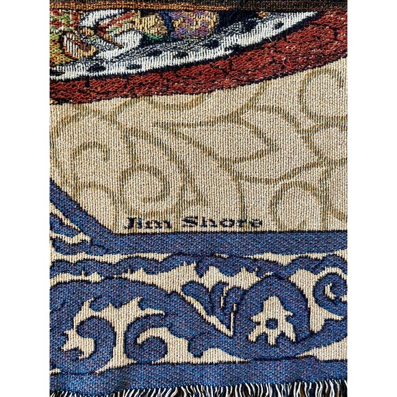 Twelve Days of Christmas Santa Blanket Throw Tapestry Afghan Jim Shore Heartland - Picture 6 of 7